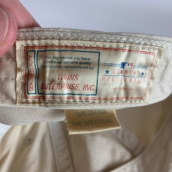 Oakland Athletics MLB Vintage Beige Twins Enterprise Relaxed Fit Strapback Hat - Picture 5 of 5